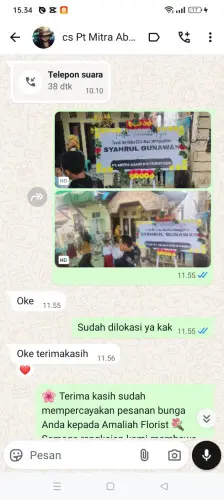 Testimonial Papan Bunga singkawang