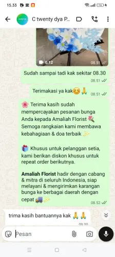 Testimonial Standing Flower singkawang